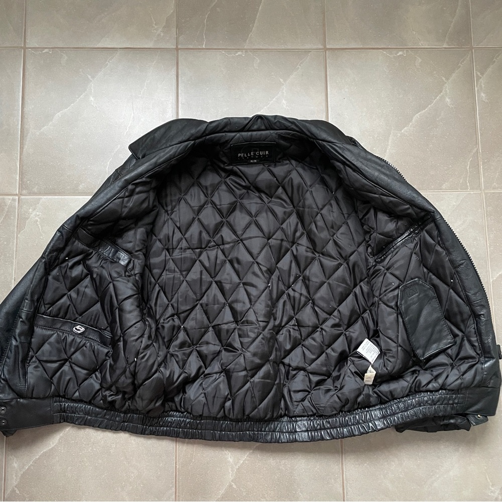 Vintage Leather Bomber Jacket - Picture 7 of 8